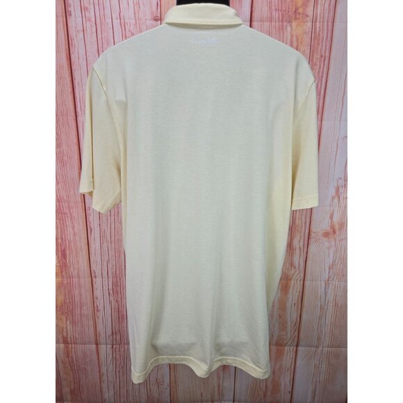 Travis Mathew Mens XXL Yellow Polo Shirt Pima Cotton Blend - Picture 2 of 9